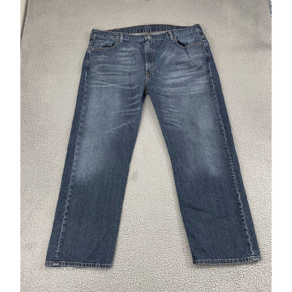 Levi's 569 Jeans Men 42x31 Blue Dark Wash Loose Straight Denim